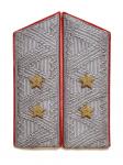 Shoulder straps of a lieutenant general on a light gray tunic M-1958