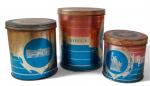 A set of jars for storing bulk substances.